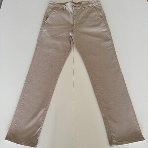Rag & Bone Mens Fit 2 Stretch Twill Chino Khaki Flat Front Pants Size 33 Preppy